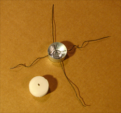 candle cup and wire